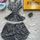 Чорний комплект майка з шортами Fendi