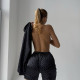 Чорний комплект сорочка з шортами Logo Victorias Secret