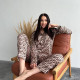 Коричневий комплект сорочка з штанами  Fendi